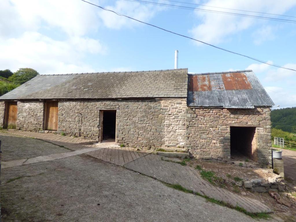 Outbuildings The property has an extensive range of outbuildings to include: Former Cow Byre 15m x 5m (internally overall) Stone walls, part corrugated galvanised iron and slate roof, concrete and