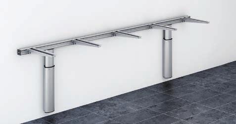 Frequent use The cross brace is delivered to your required measurements, no on-site cutting is required Electric worktop lifts can be adjusted in height over a range of 280 mm Lift heights are