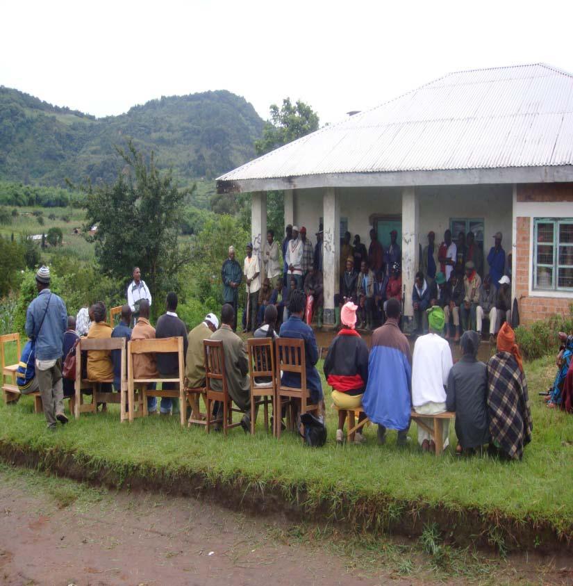 One of the village assemblies at Iniho