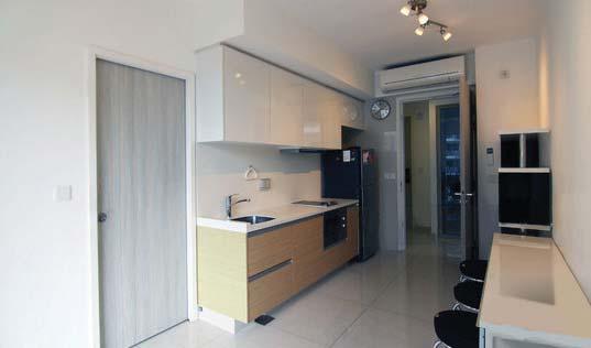 A very well renovated unit with clever design in usage of space. Balcony with an English colour scheme.