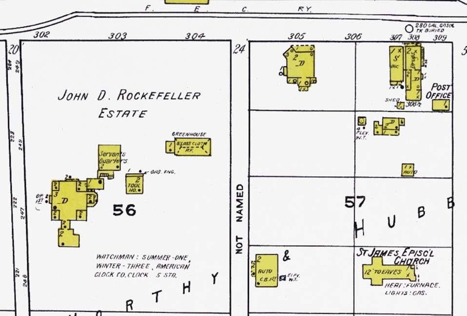 Sanborn Co. Map, 1921 Ormond Hotel Wing FEC Railway Line Granada Blvd.
