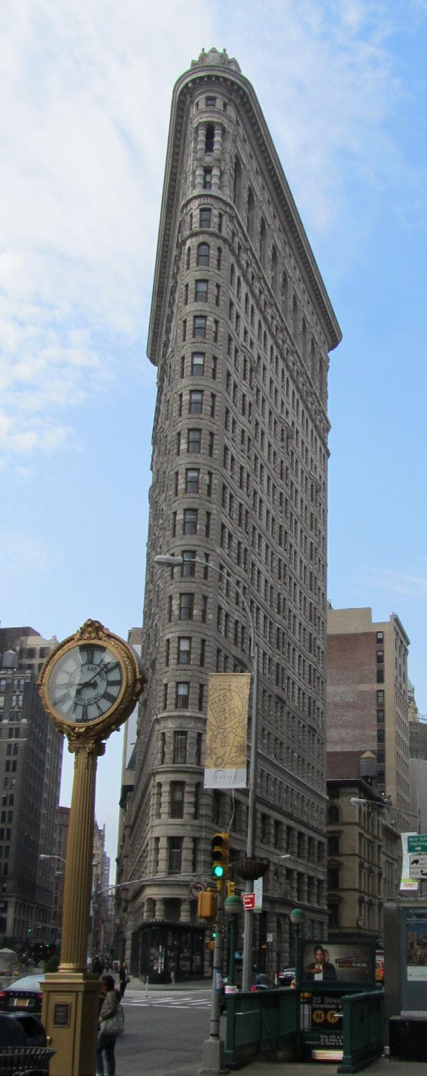 Flatiron Building Sitting on the intersection where Fifth Avenue and Broadway cross, the Flatiron Building (originally named the Fuller Building) remains one of New York City s most popular and