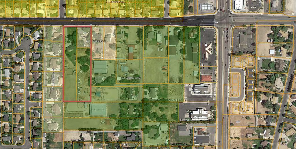 Request: Rezone File #: 30326 Property to the North across 10600 South is a large single-family residential area which is zoned R-1-8 (8000 sq. ft. minimum lot size).