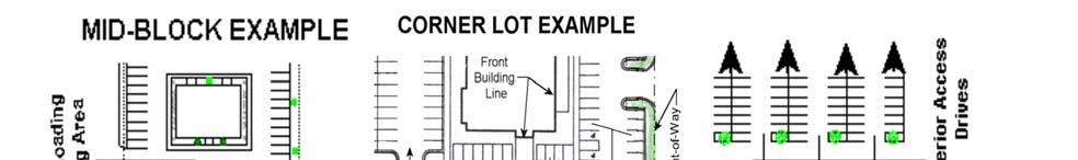 a. Minimum front yards: (1) along freeways shall be maintained as open space free from buildings or structures; (2) along Thoroughfares, Collector Streets, Local Streets, Cul-de-Sac Streets, and