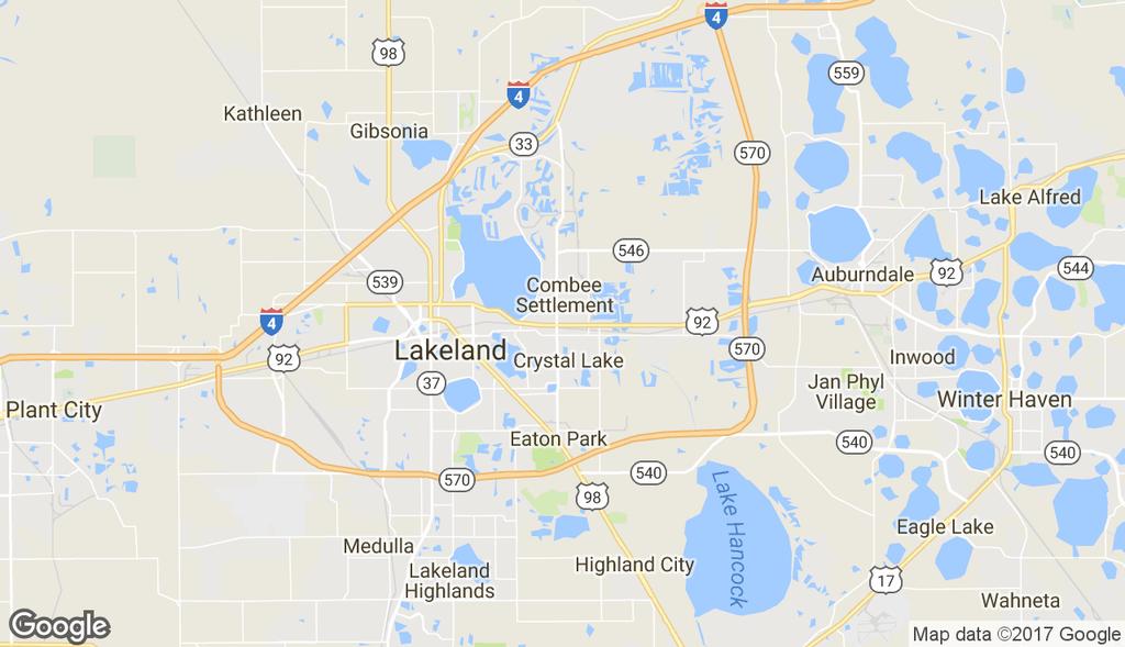 Regional Map Lakeland Highway 92 4.4 Acre Commercial Tract LAKELAND HIGHWAY 92 4.