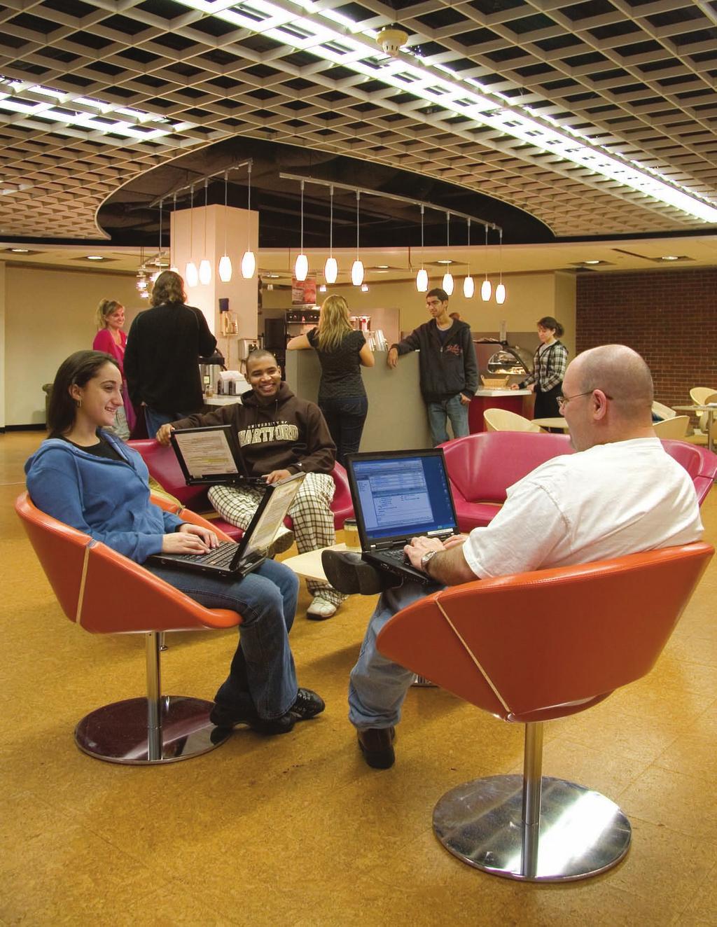 The Goodwin Café in Mortensen Library is a new gathering place on campus.