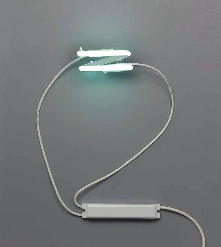 CERITH WYN EVANS E=Q=U=A=L=S, 2010 For Parkett 87 Neon light, 5 x 2 x 3 /8 (12 x 5 x 1 cm), electrical power cable, transformer 6 x 7