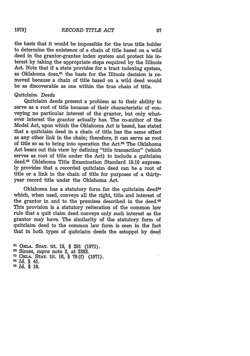 Tulsa Law Review, Vol. 9 [1973], Iss. 1, Art.