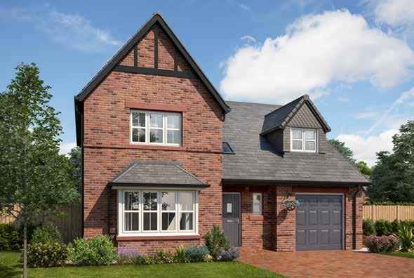 The Taunton 4 Bedroom Detached with Integral Single Garage Approximate square footage: 1,597 sq ft The Warwick 4