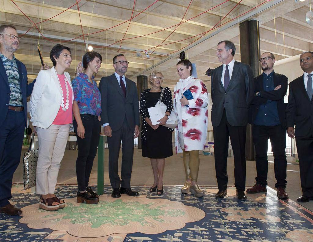 Manuela Carmena, Mayor of Madrid; James Costos, US Ambassador in Spain; Eva Franch, Director of Storefront; José María Ezquizaga, Director of COAM; Feniosky Peña- Mora,