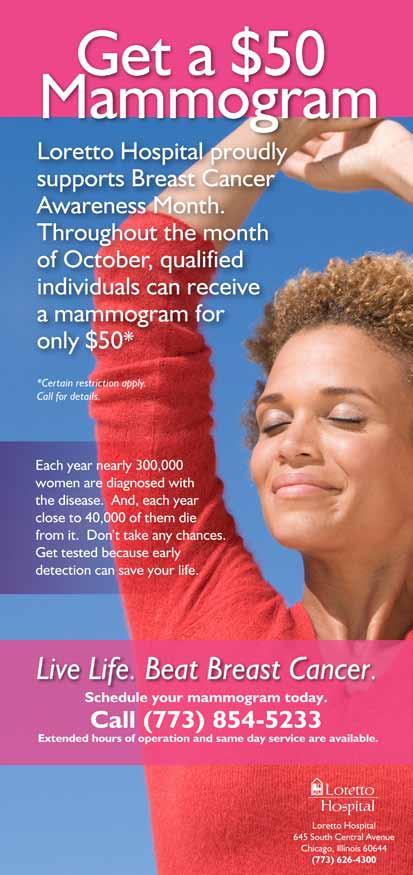 Page 12-LAWNDALE Bilingual News-Thursday, October 13, 2016 Simple Steps Women Can Take To Reduce the Odds of Developing Breast Cancer When it comes to breast-cancer prevention, most women are