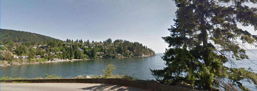 VIEW FROM MARINE DRIVE IN WEST VANCOUVER From Google Maps, Google Inc.