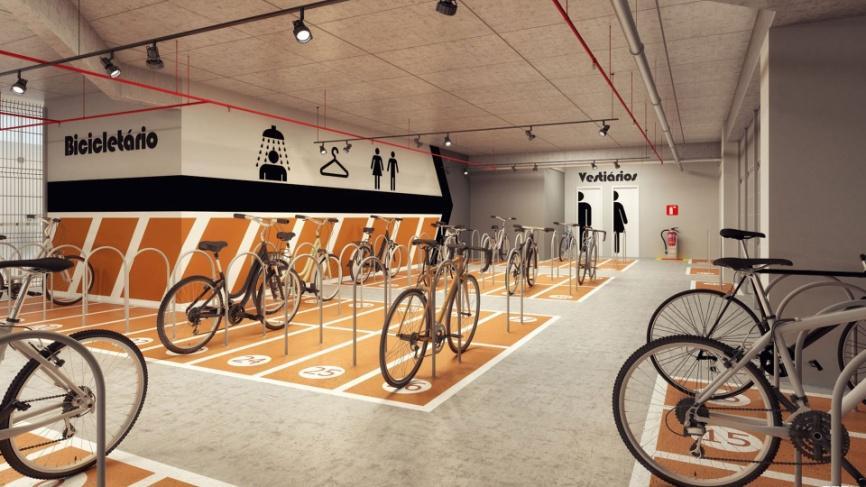 changing rooms for cyclists; Charging points for