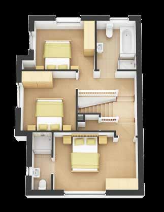 2m Bedroom 3 10 9 x 9 6 3.3m x 2.9m Bathroom 6 9 x 8 11 2.1m x 2.7m** Total 1,135 sq.ft. 105.5 sq.m. Plans are not to scale, dimensions are approximate.