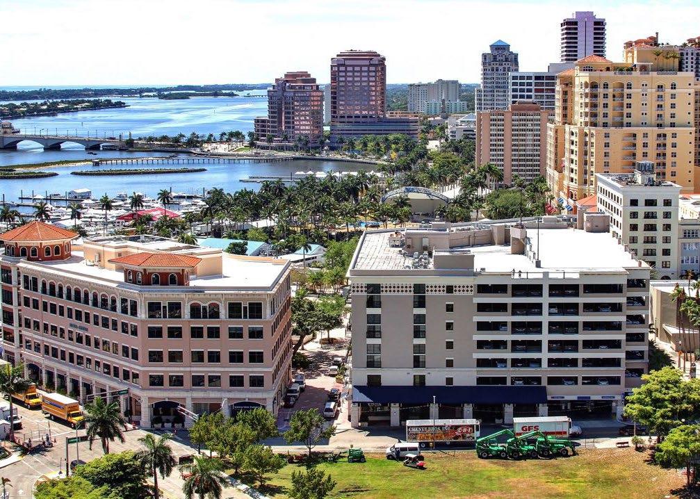 West Palm Beach is located approximately 68 miles north of Downtown Miami.