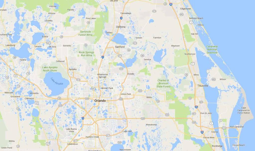 REGIONAL LOCATION MAP Orlando Subject Lake Buena Vista Located in the Orlando - Kissimmee - Sanford MSA.