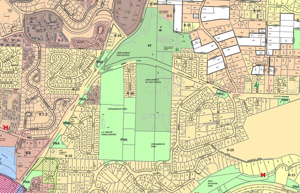 ATTACHMENT 2 Ordinance 2733 Comprehensive Plan Map and Zoning Map Changes PC Public Hearing Version The following amendments shall be made to the Lake Oswego Comprehensive Plan Map, for the