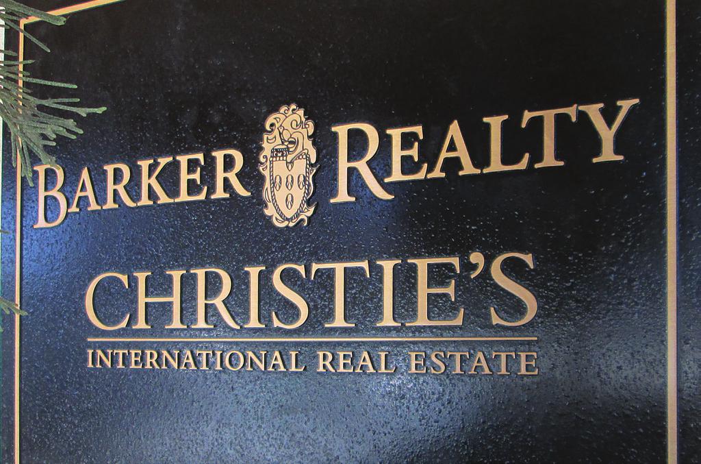 Barker Realty Christie s International Real Estate Two Classic Brands Unified To Sell Your Home The synergy between art and real estate is an advantage Barker Realty Christie s International Real
