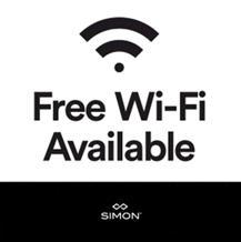 14. Standard In-Store Free Wi-Fi Clings- For storefront consistency, stores that offer free in-store Wi-Fi will be provided with the below cling.