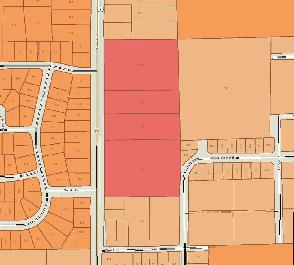 Zoning Map This property is zoned C-3.