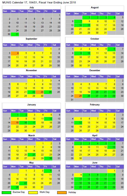 JCPS Bus Driver Working Calendar for 2017-2018 Important: This calendar is