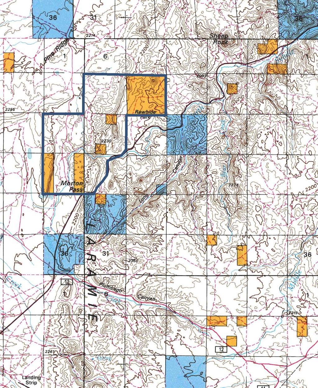 SYBILLE SPRINGS RANCH TOPOGRAPHICAL MAP PFISTER LAND COMPANY, LLC SYBILLE SPRINGS RANCH Albany County, WY 2,403 +/-