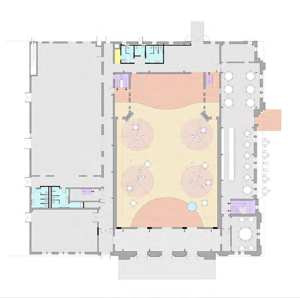 SPACE PLANS Main Level ELECTRICAL KITCHEN ELEVATOR MENS WOMENS ART GALLERY/ BOUTIQUE OR BANQUET ROOM PERFORMANCE COURTYARD RESTAURANT 1 PATIO This first floor restaurant space is ideal for a