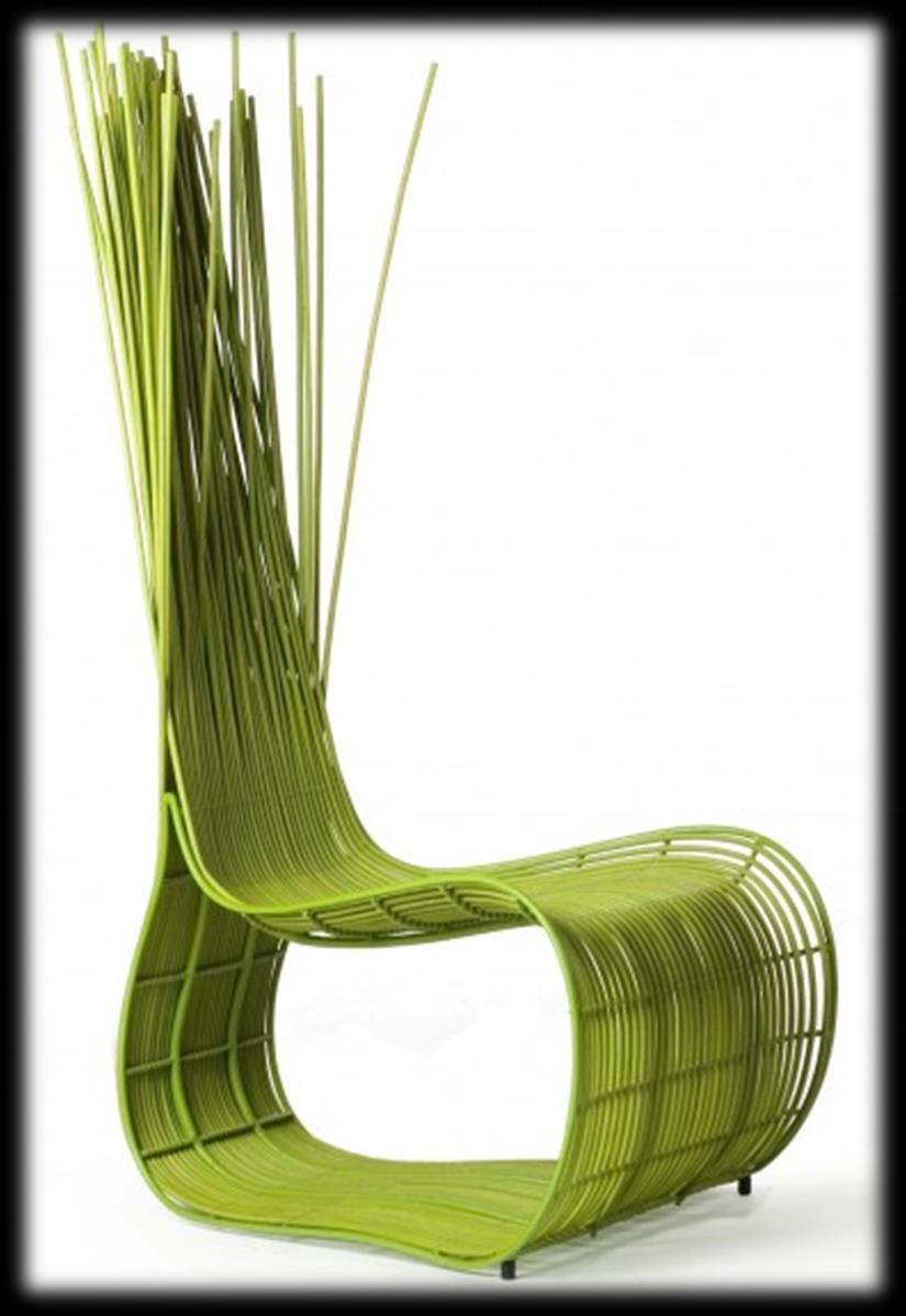 Products Inspired by Nature These unusual chairs are made of rattan vines woven through a strong frame of steel.