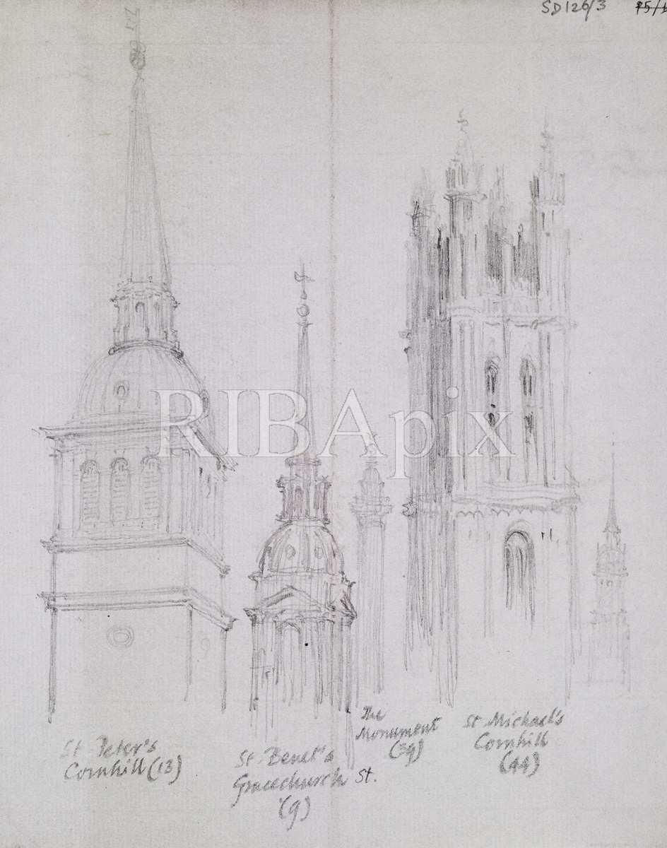 Sketch for a Tribute to Sir Christopher Wren, Charles