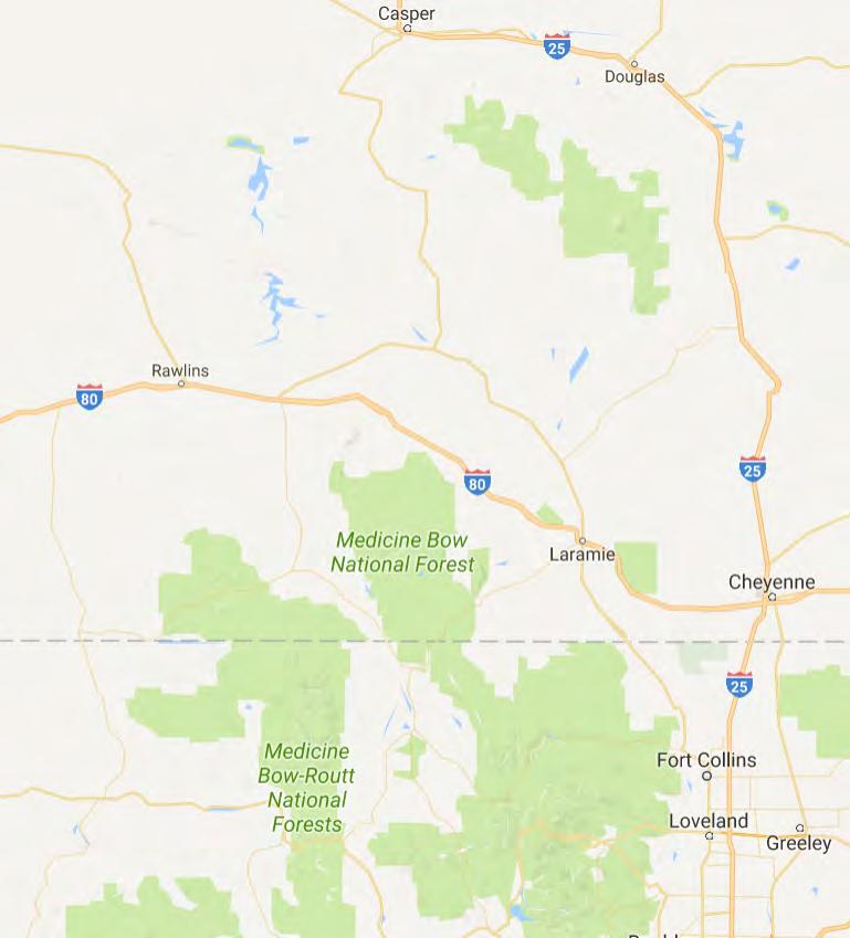 Regional Map Laramie, WY (100 miles) Casper, WY (121 miles) Cheyenne, WY