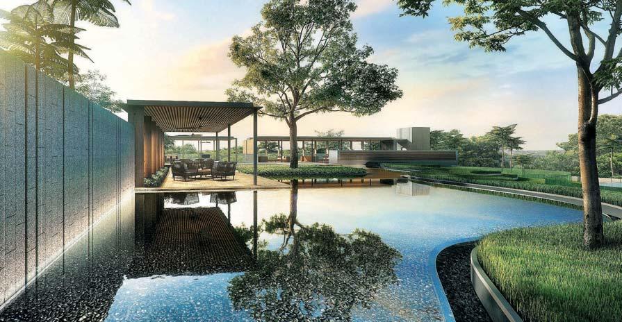 EDGEPROP APRIL 23, 2018 EP7 SPOTLIGHT Twin VEW offers panoramic views of Pandan Reservoir and Pandan River ALBERT CHUA/THE EDGE SINGAPORE Facilities include a reading lounge at the executive zone The