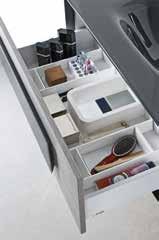 Grande capacité des tiroirs et des portes. Les séparateurs pour tiroirs sont pratiques, fonctionnels et offrent différentes configurations pour ranger tous les petits objets.