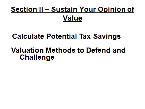 IPT Personal Property Tax School Valuation Machinery and Equipment Discounted Cash Flow This method sums the present value of future expected cash flows received from an asset to determine its