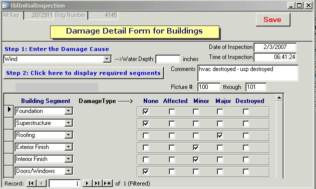Initial Drive-By Damage Estimates Check