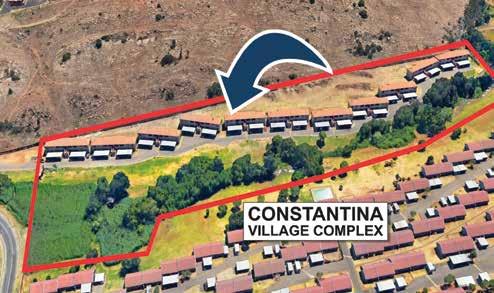 LOT 42 Spacious Townhouse Investment Opportunity Web Ref: 108025 Unit 53 SS Constantia Village, Roodepoort West Opening Bid: R200 000 2 Bedroom townhouse Open plan lounge & kitchen Built-in cupboards
