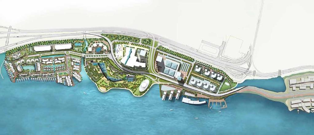 MASTE PLAN THE LIGHT Waterfront Penang will have an upmarket and luxurious resort living enclave, a Commercial City incorporating a Waterfront Mall with dining promenade, a promenade green and