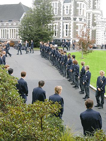 Otago Boys High School ANZAC memorial service A picture story - 5 When the service
