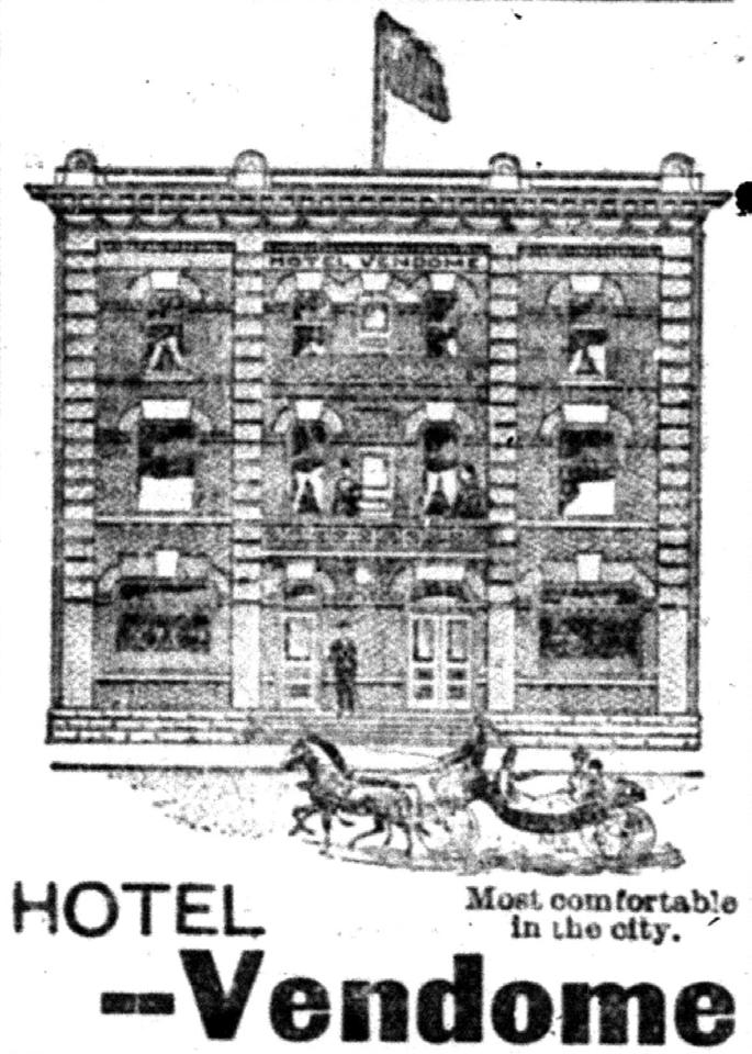 Plate 4 Rendering of the new Hotel Vendome, 1898.