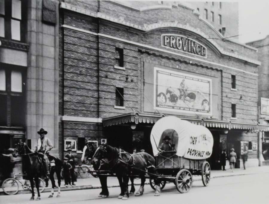Plate 25 Province Theatre, 209 Notre Dame Avenue, 1922. The Province opened as a moving picture theatre in 1910.