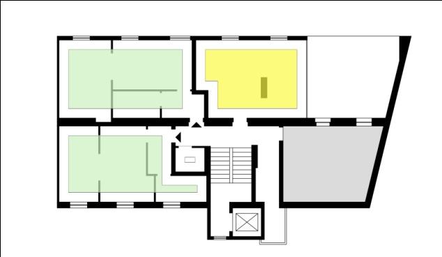 Figure 5 Existing floor plan building, attic Figure 6 Existing floor plan building, 5th and 6th floor Figure 8 New layout building, 5th and 6th floor Table 3 Summary information on simulated objects