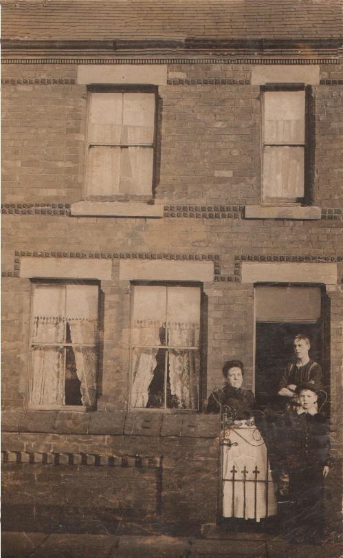 c.1906 George and William with their mother Ann Emma Ashton, shortly after they moved into Number 79 Crescent Road, Ellesmere