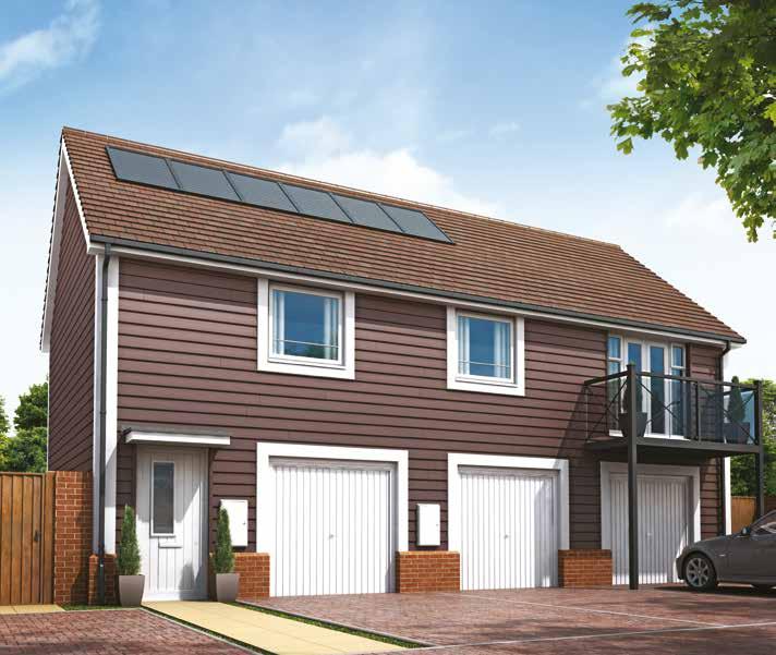 THE OAKLANDS AT CROOKHAM PARK COLLECTION The Hazel 2 bedroom home ith a garage below and 2 double bedrooms, The Hazel is the perfect modern home.
