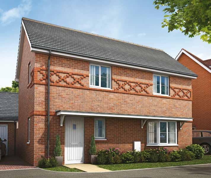 THE OAKLANDS AT CROOKHAM PARK COLLECTION Pear 3 bedroom home Enjoy sit down meals in the kitchen/ dining area and relax and unwind in the living room, with feature bay window and French doors to the