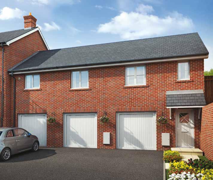 OAKLANDS AT CROOKHAM PARK COLLECTION The Almond 2 bedroom home ith a garage below and open plan living space, The Almond is perfect for contemporary living.