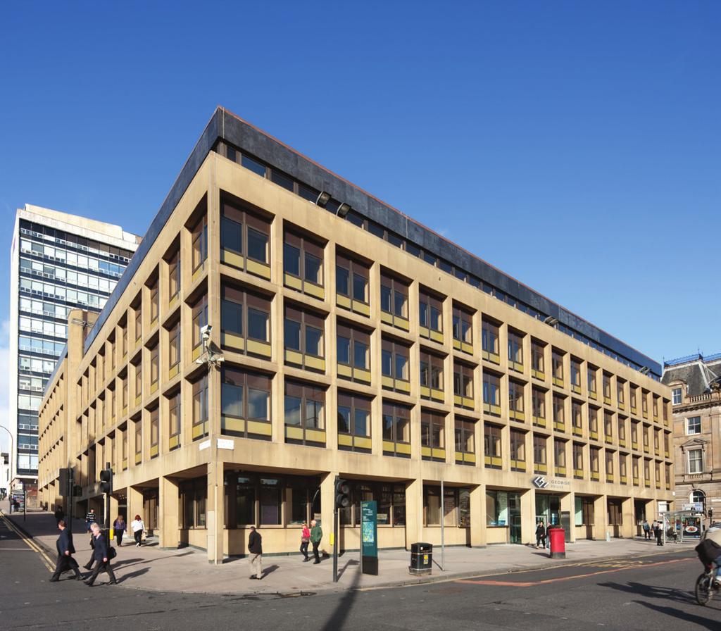 STRONG CORPORATE PRESENCE George House comprises an extensively refurbished office building over 6 storeys.