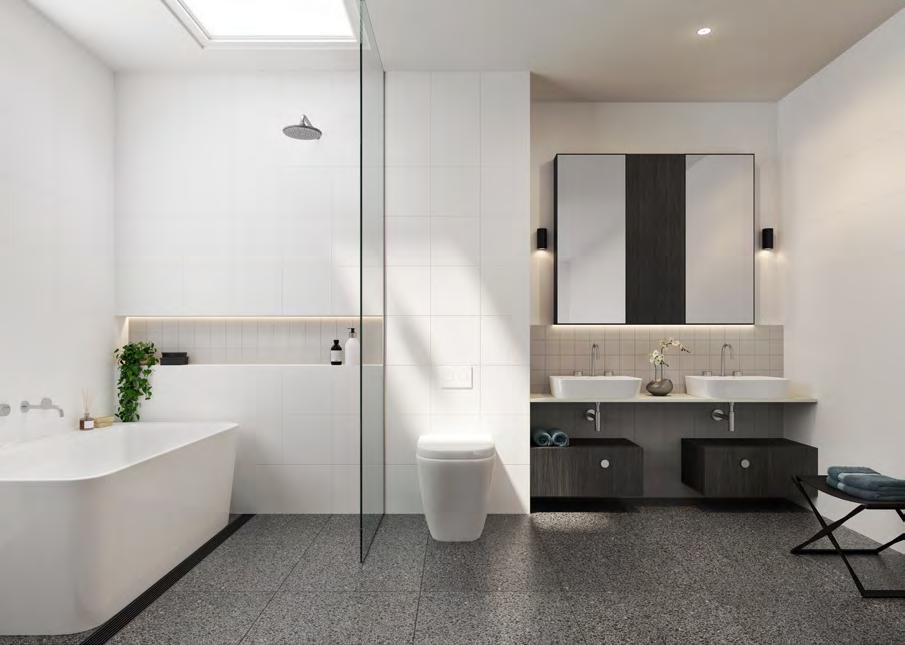 Luxury and Ambience in Superbly Finished Bathrooms The deluxe bathrooms evoke a sense of tranquility and luxury.