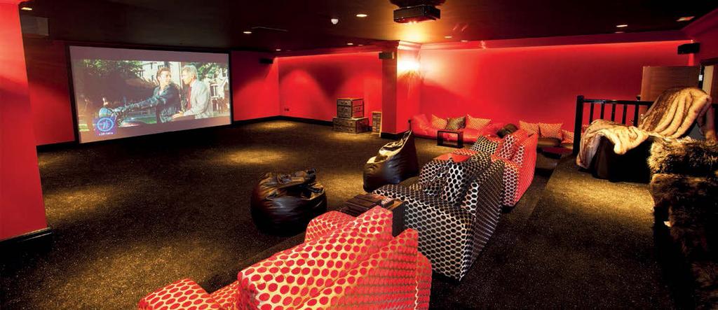 On the lower ground floor, the entertainment facilities are superb with a large cinema and party