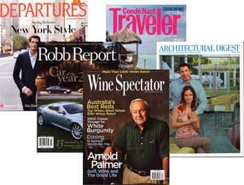 Collection, Architectural Digest, Departures, Wine Spectator,