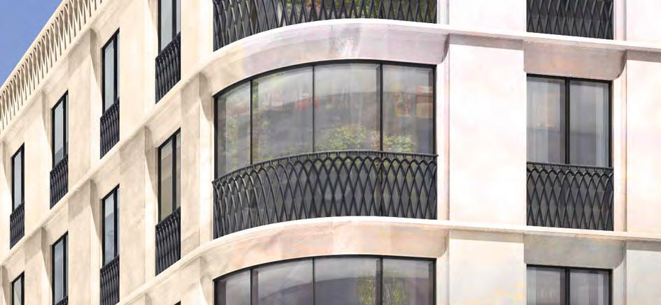Key aspects of the courtyard include: Building axis oriented north-south assists ventilation Air is drawn in at first floor level into base of courtyard Private apartments: