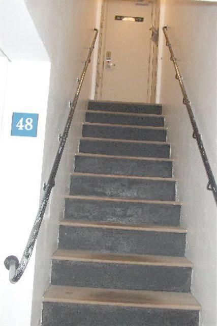 Entrance staircases to accomodation 47, 48, 51 and 52 buildings: Accommodation 48 entrance